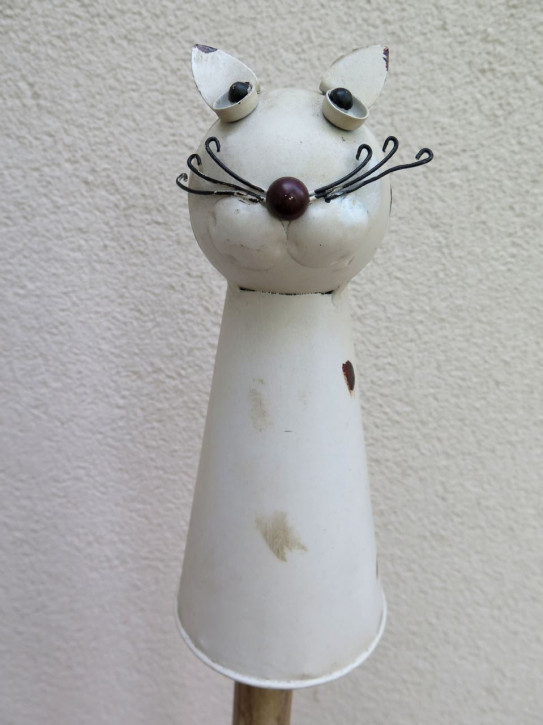 Dekoartikel Zaunhocker Katze Miau