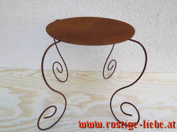 Edelrost Ständer mit gebogenen Füßen h26cm