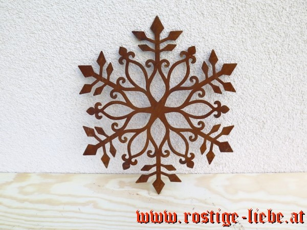 Edelrost Schneeflocke groß 29cm
