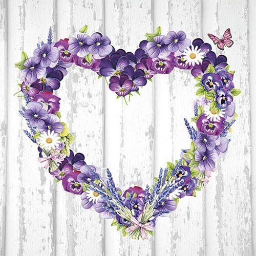 Servietten Purple Heart