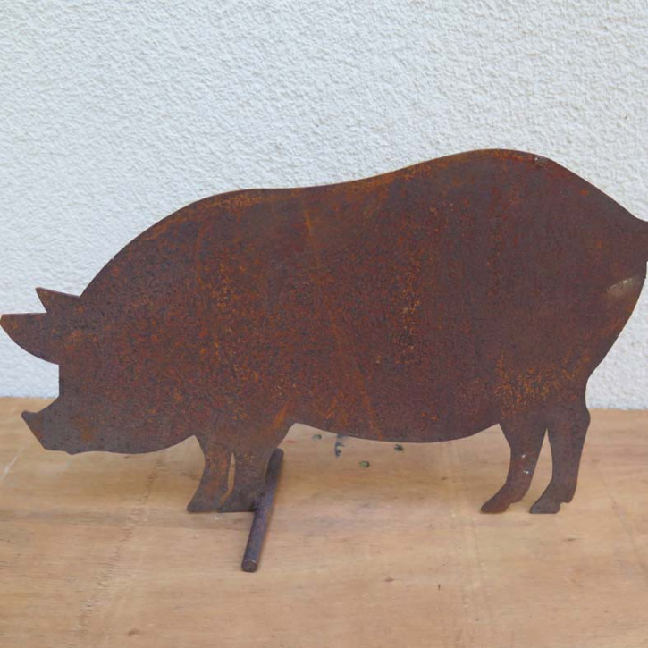 Edelrost Bauernhoftiere Schwein