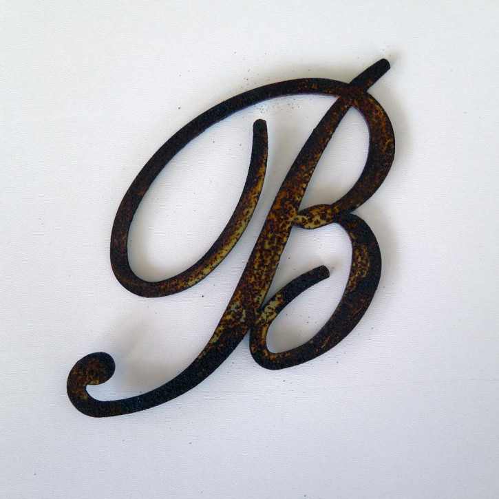 Edelrost Monogramm Buchstabe B