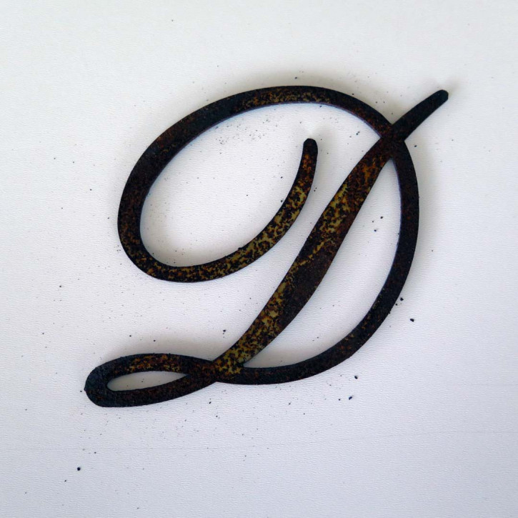 Edelrost Monogramm Buchstabe D