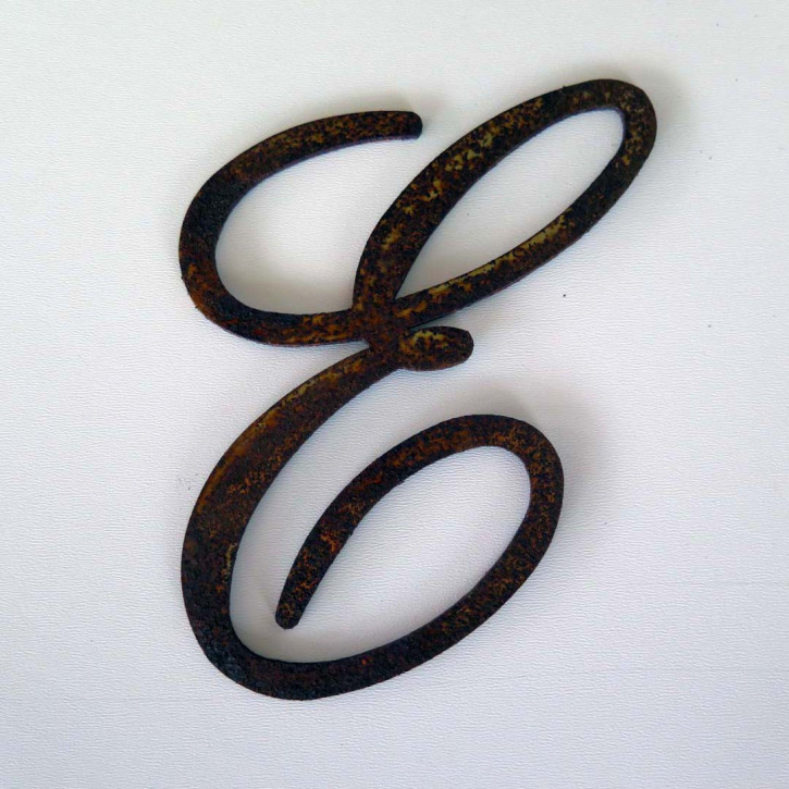 Edelrost Monogramm Buchstabe E