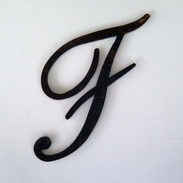 Edelrost Monogramm Buchstabe F