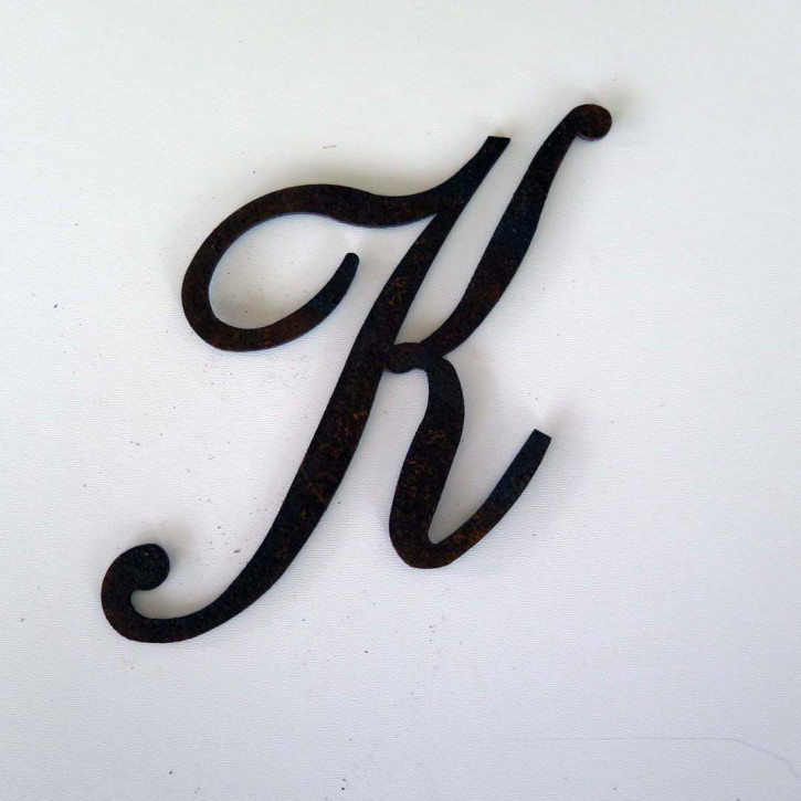 Edelrost Monogramm Buchstabe K