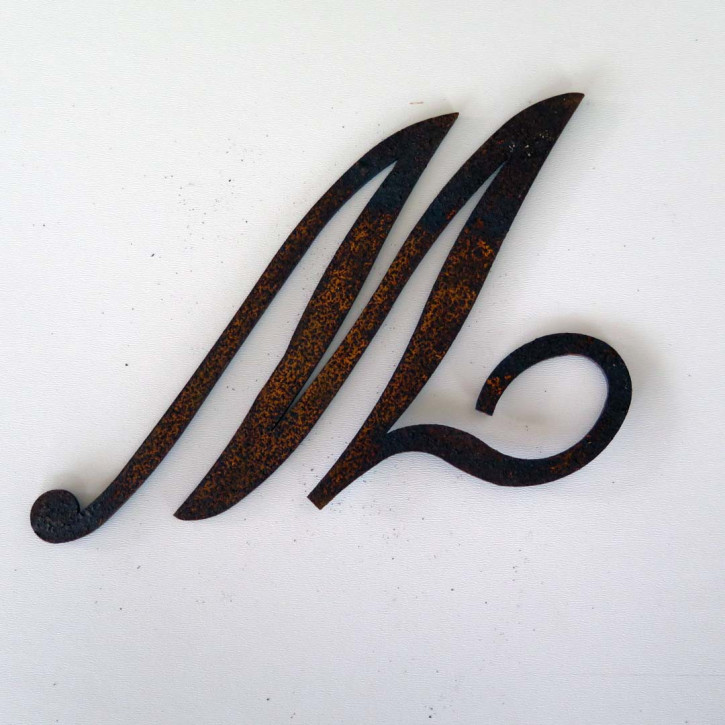 Edelrost Monogramm Buchstabe M