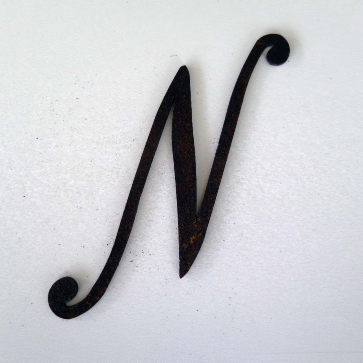 Edelrost Monogramm Buchstabe N