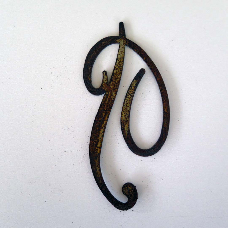 Edelrost Monogramm Buchstabe P