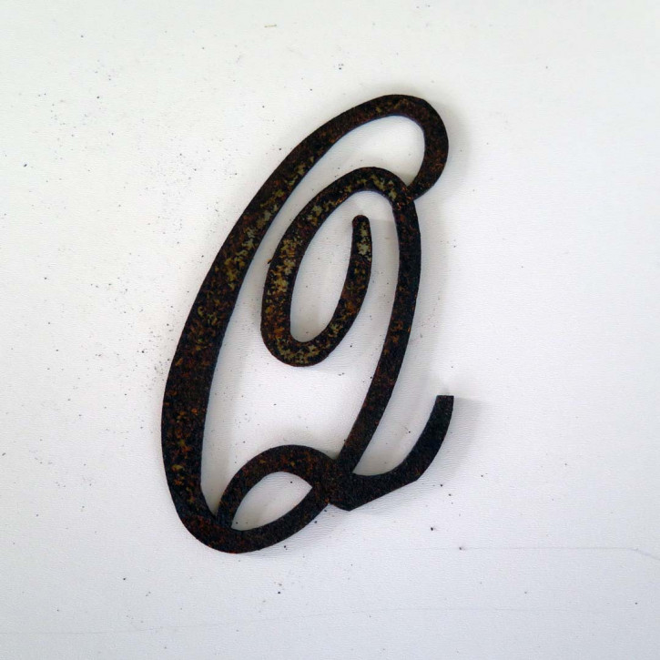 Edelrost Monogramm Buchstabe Q