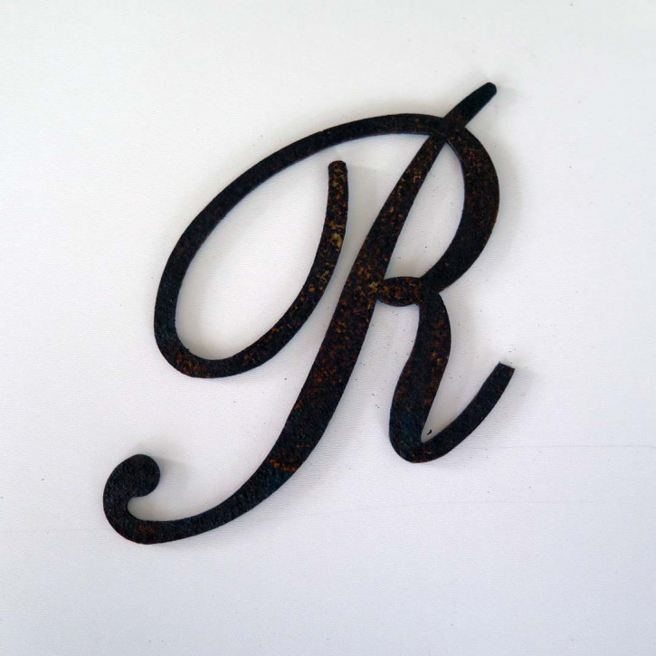 Edelrost Monogramm Buchstabe R