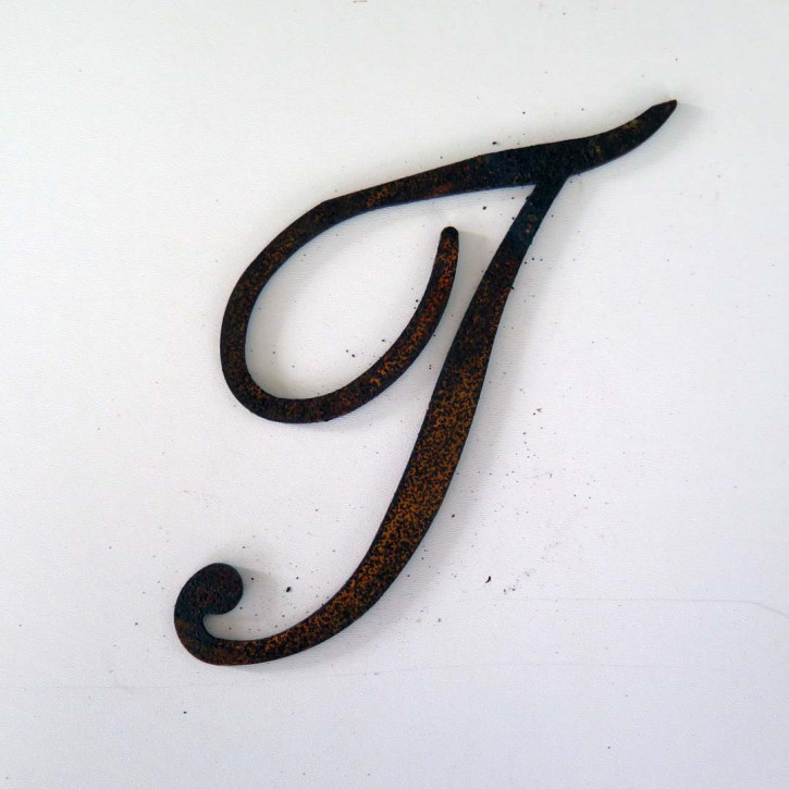 Edelrost Monogramm Buchstabe T