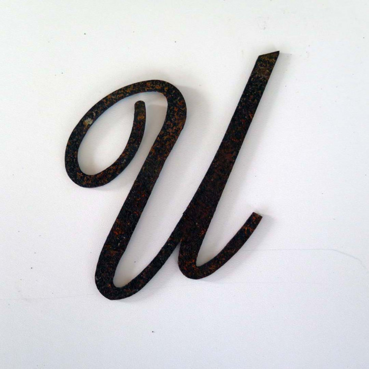 Edelrost Monogramm Buchstabe U