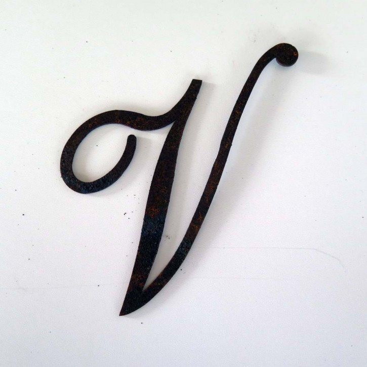Edelrost Monogramm Buchstabe V
