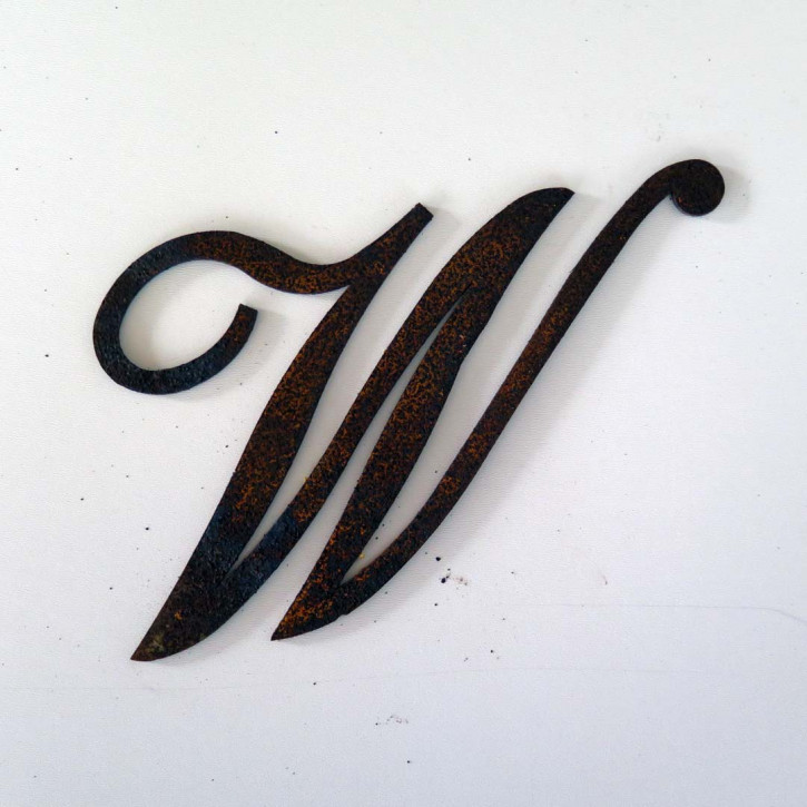 Edelrost Monogramm Buchstabe W