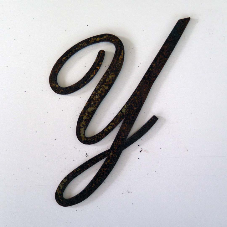 Edelrost Monogramm Buchstabe Y