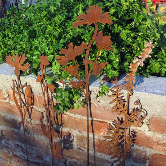 Edelrost Stab Wiesenblume Kornblume