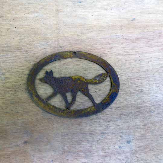 Edelrost Ovalhänger Fuchs