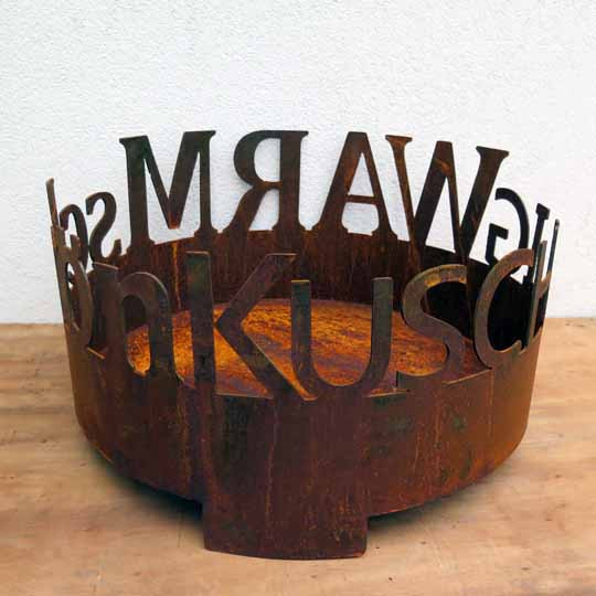 Edelrost Feuerstelle Worte 