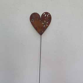 Stab mit Herz florale Ornamente