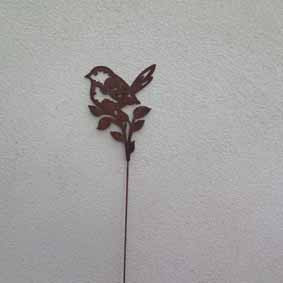 Stab mit Vogel Meise